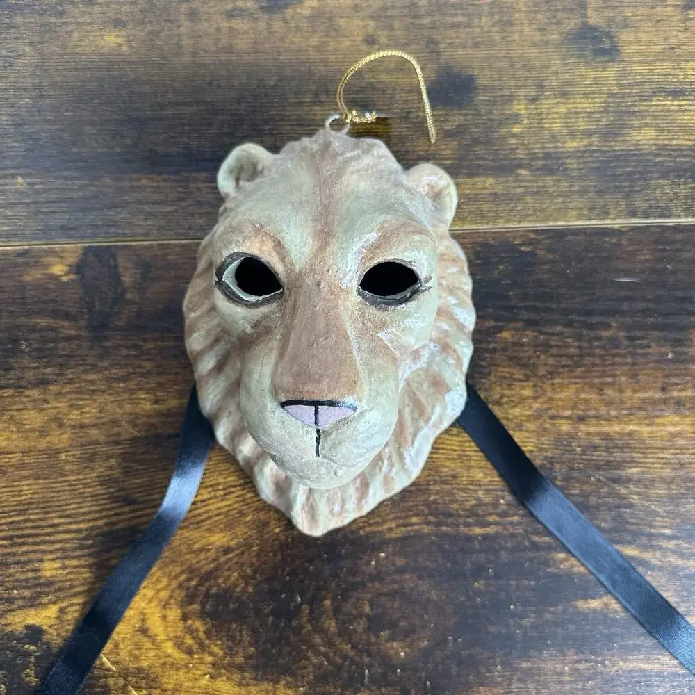 Katherine’s Collection African Safari Animal Masquerade Mask Ornaments Lot Of 3